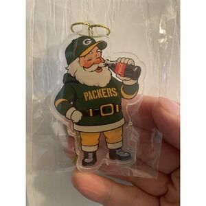 Green Bay Packers Santa Ornament coke